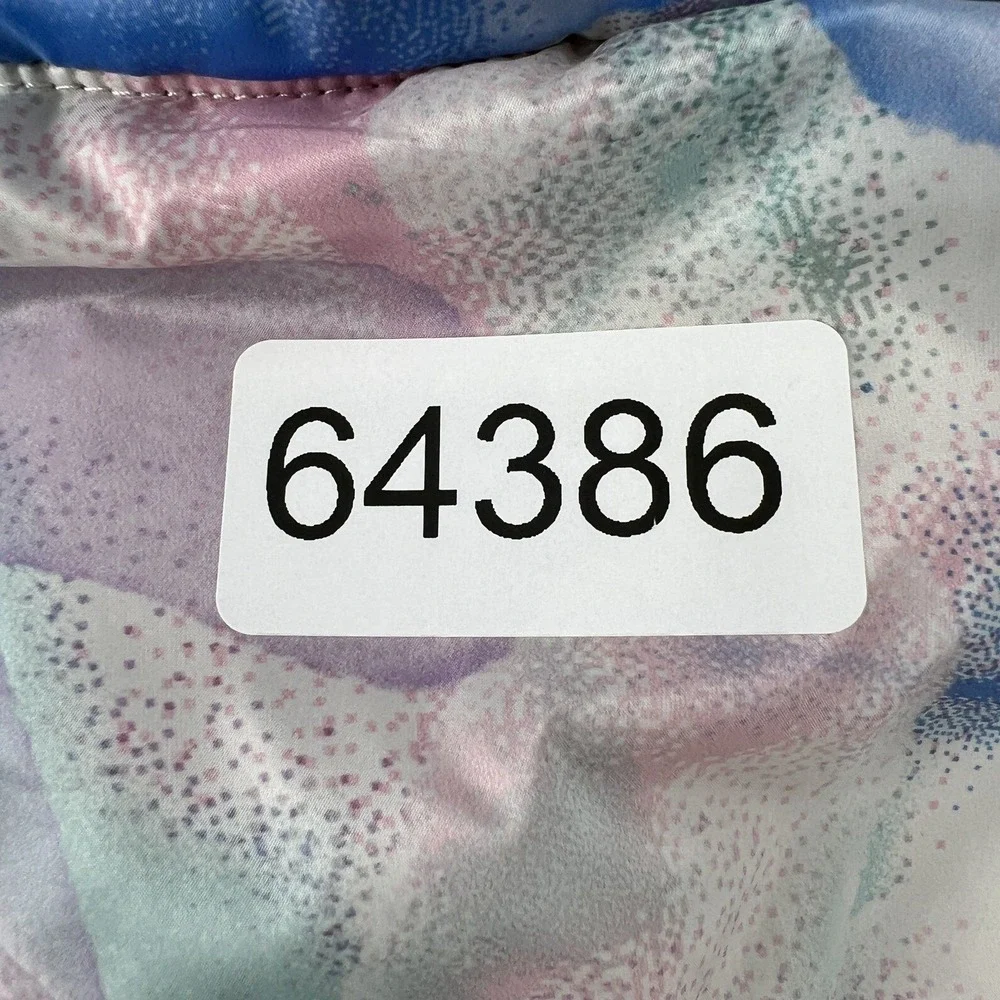 Nike Girls AOP Floral Puffer Jacket L Pastel Multicolor Hooded Fleece Lined